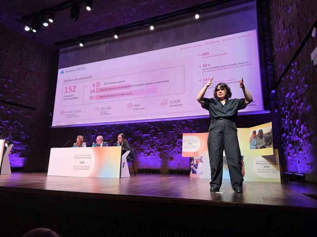 Acto de Presentación de los Resultados de la Convocatoria de Proyectos Sociales Comunidad de Madrid 2025 de la Fundacion La Caixa, en el Aud